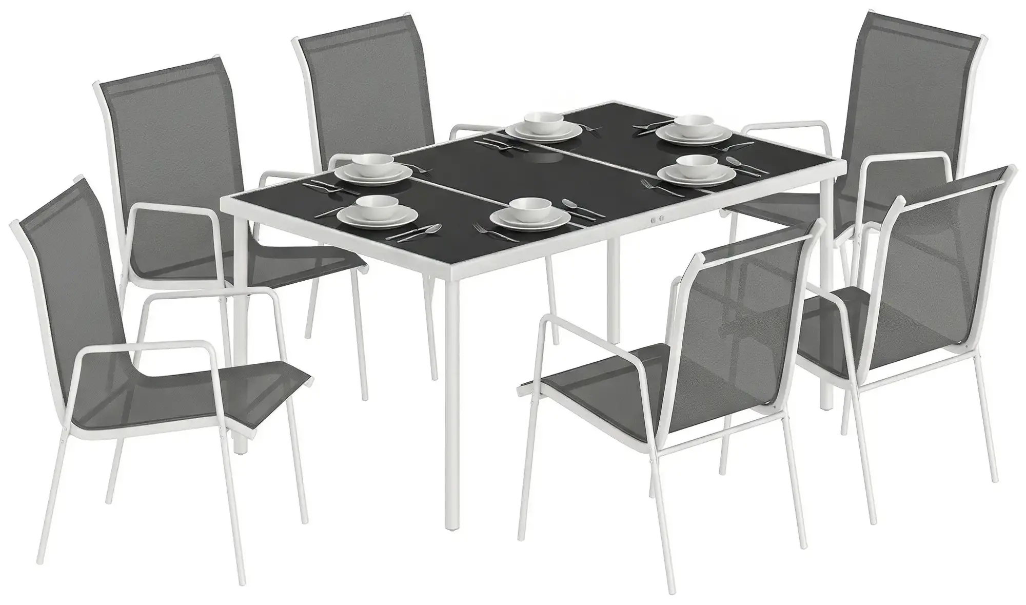 Комплект садовой мебели Outsunny 84B-422V02GY (Grey) - 2