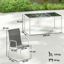 Комплект садовой мебели Outsunny 84B-422V02GY (Grey) Thumb