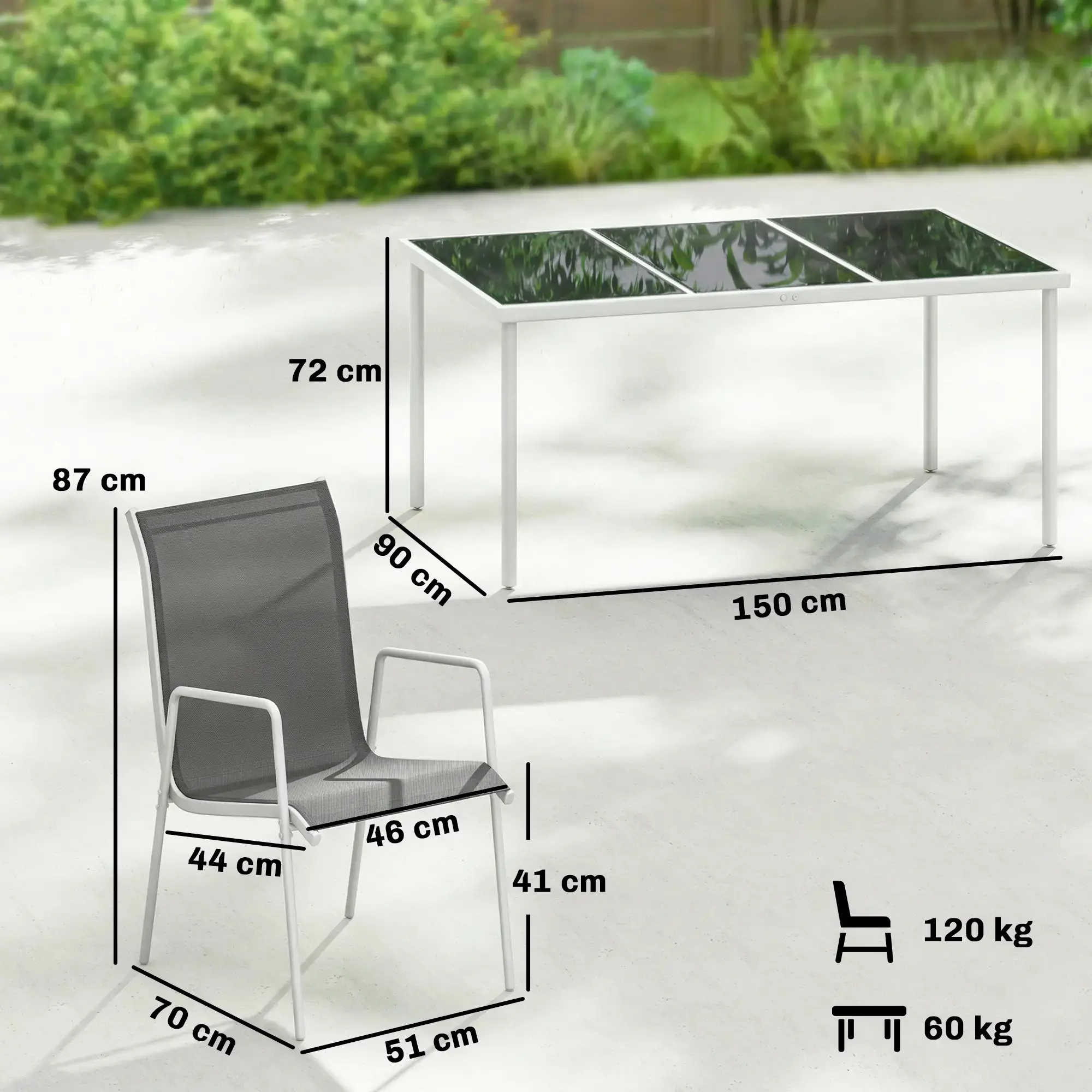 Комплект садовой мебели Outsunny 84B-422V02GY (Grey) - 4