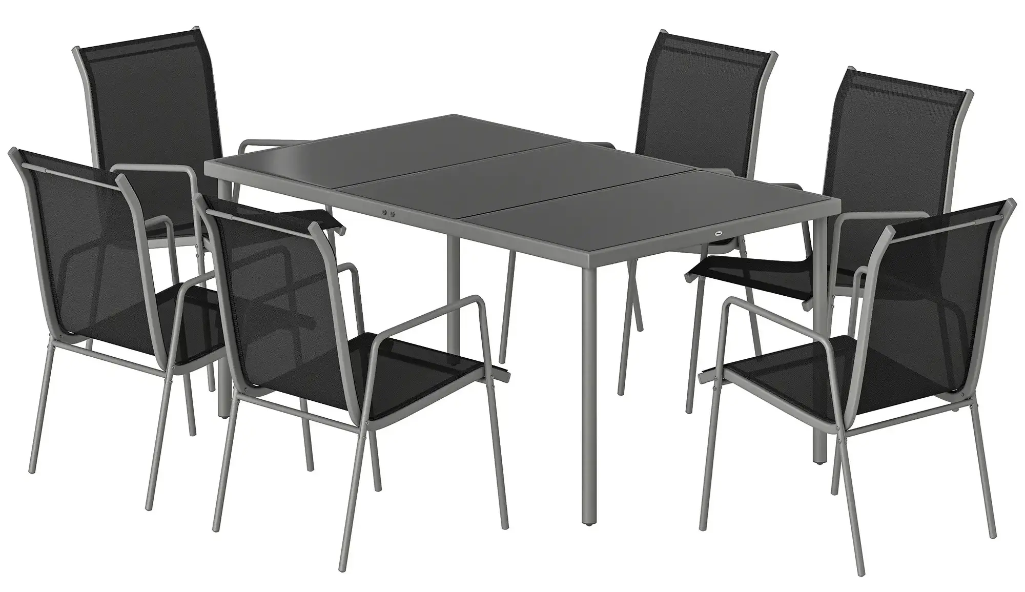 Комплект садовой мебели Outsunny 84B-422V02SR (Black/Grey) - 3