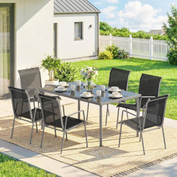Комплект садовой мебели Outsunny 84B-422V02SR (Black/Grey)