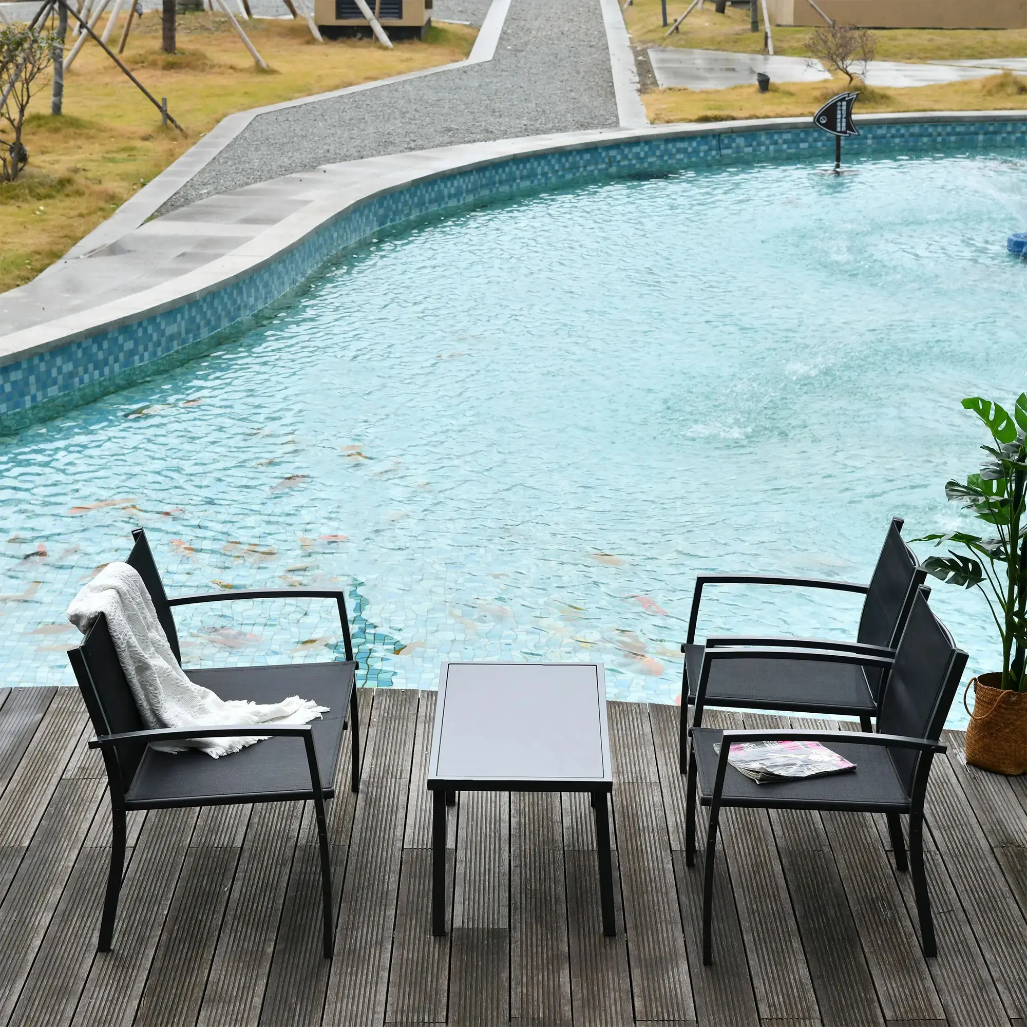 Set mobilier de gradina Outsunny 84B-508 (Black) - 10