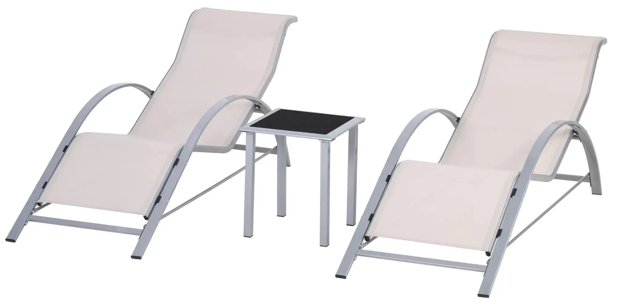 Set mobilier de gradina Outsunny 84B-570CW (Cream White) - 3