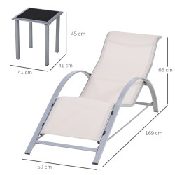 Set mobilier de gradina Outsunny 84B-570CW (Cream White) Thumb