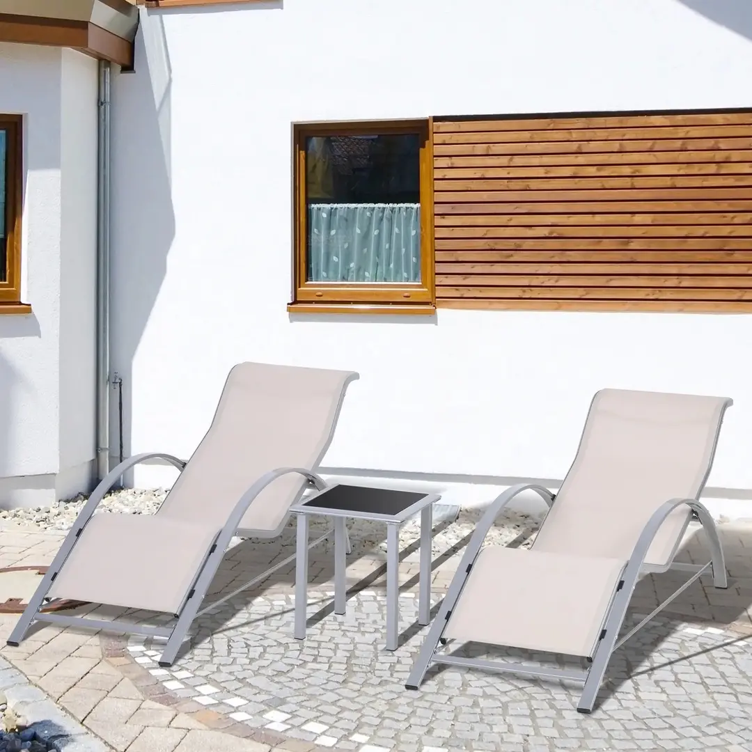 Set mobilier de gradina Outsunny 84B-570CW (Cream White)