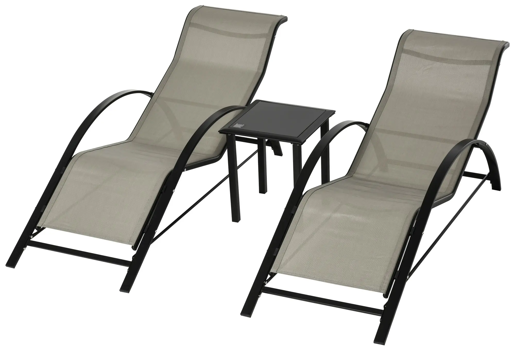 Set mobilier de gradina Outsunny 84B-570GY (Grey/Black) - 2