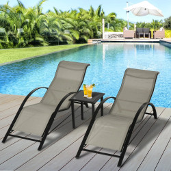 Set mobilier de gradina Outsunny 84B-570GY (Grey/Black)