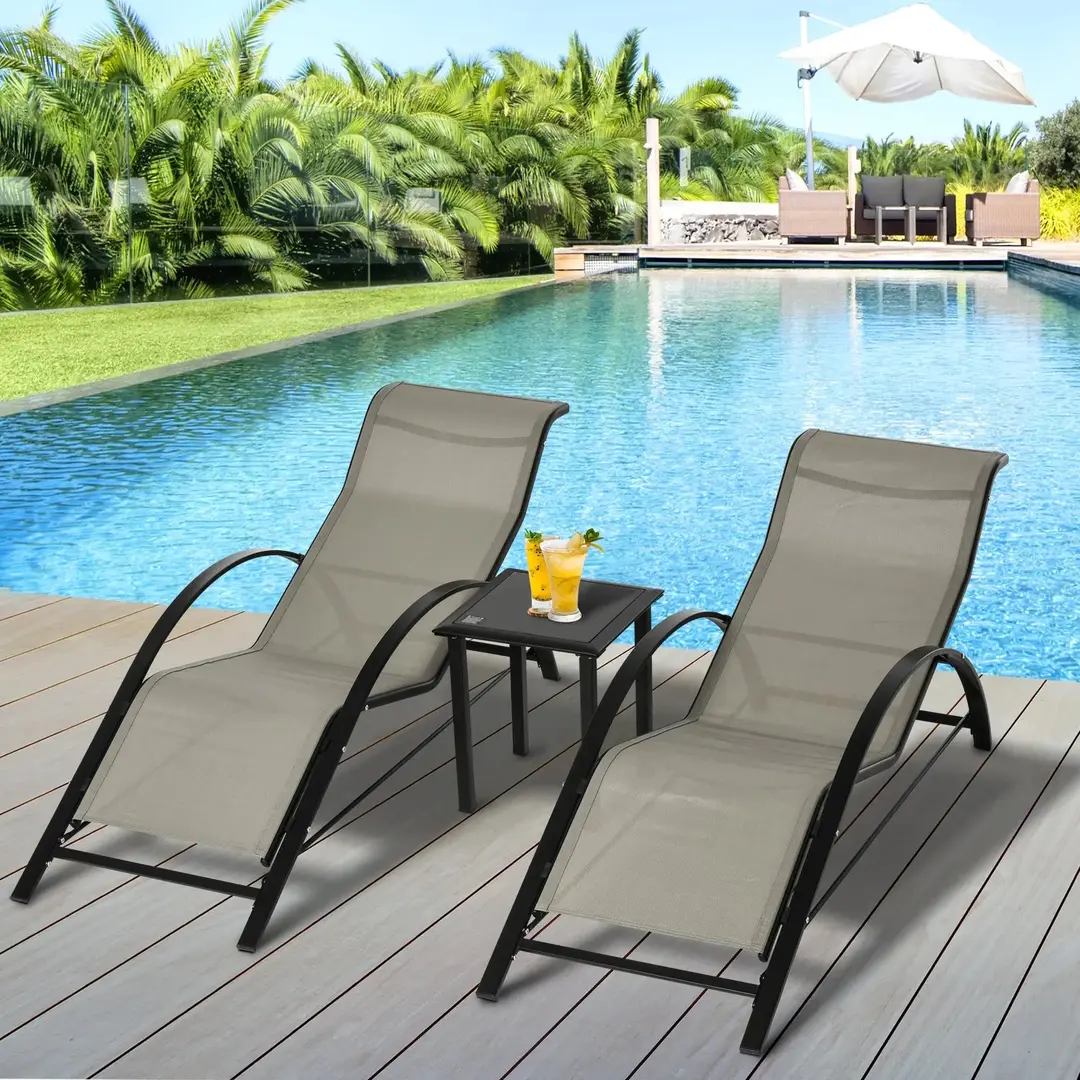 Set mobilier de gradina Outsunny 84B-570GY (Grey/Black)