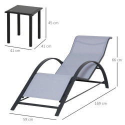 Set mobilier de gradina Outsunny 84B-570LG (Light Grey) Thumb
