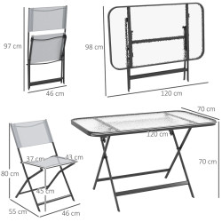 Комплект садовой мебели Outsunny 84G-259V00GY (Grey) Thumb