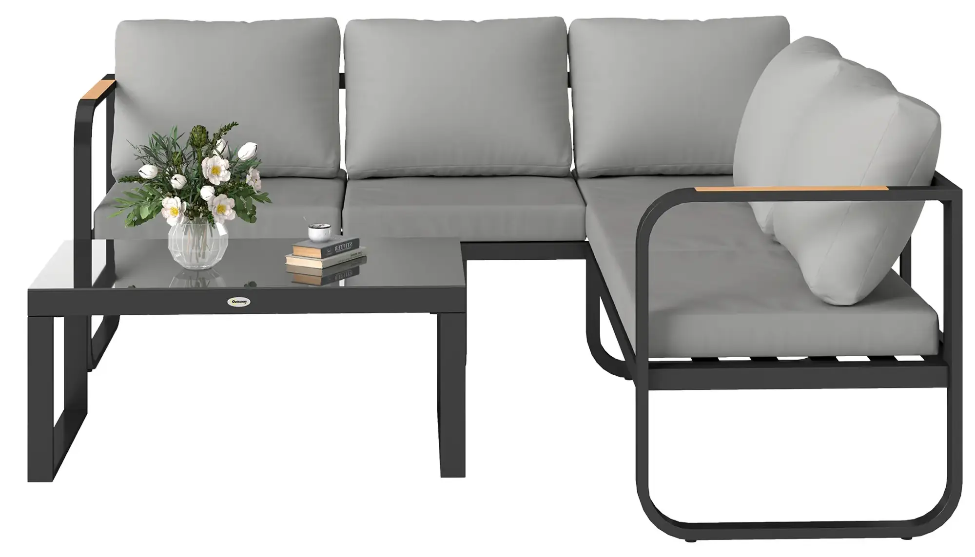 Set mobilier de gradina Outsunny 84G-693V00GY (Grey) - 2