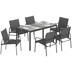 Set mobilier de gradina Outsunny 84G-887V00BK (Black/Grey) Thumb