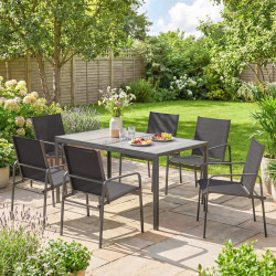 Set mobilier de gradina Outsunny 84G-887V00BK (Black/Grey)