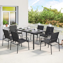Set mobilier de gradina Outsunny 84G-887V00BK (Black/Grey) Thumb