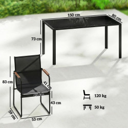 Комплект садовой мебели Outsunny 84G-894V00BK (Black) Thumb