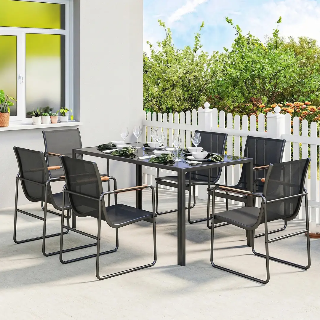 Комплект садовой мебели Outsunny 84G-894V00BK (Black)