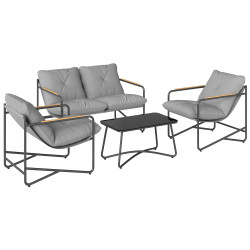 Комплект садовой мебели Outsunny 84G-962V00LG (Light Grey/Black) Thumb