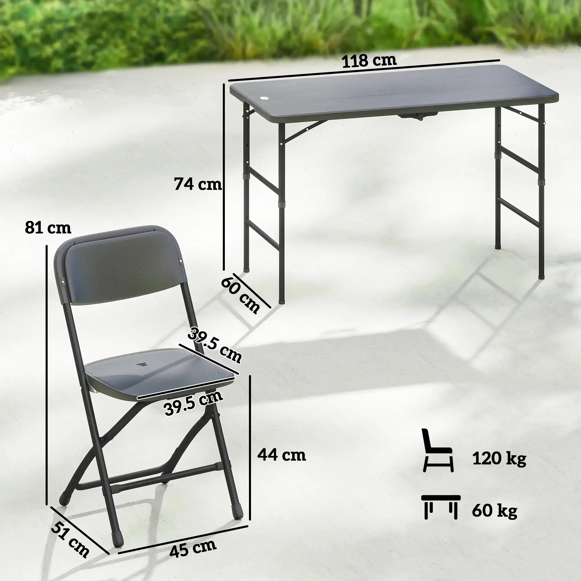 Комплект садовой мебели Outsunny 84G-971V00CG (Dark Grey) - 4