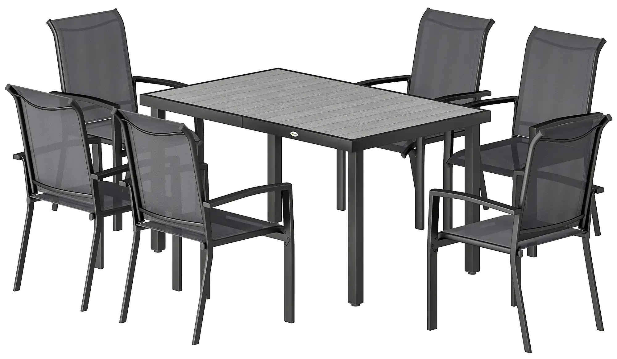 Комплект садовой мебели Outsunny 84K-004V00GY (Black/Grey) - 3