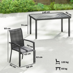 Комплект садовой мебели Outsunny 84K-004V00GY (Black/Grey) Thumb