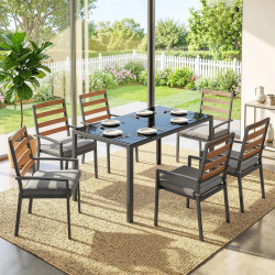 Комплект садовой мебели Outsunny 84K-083V01BK (Black/Grey)