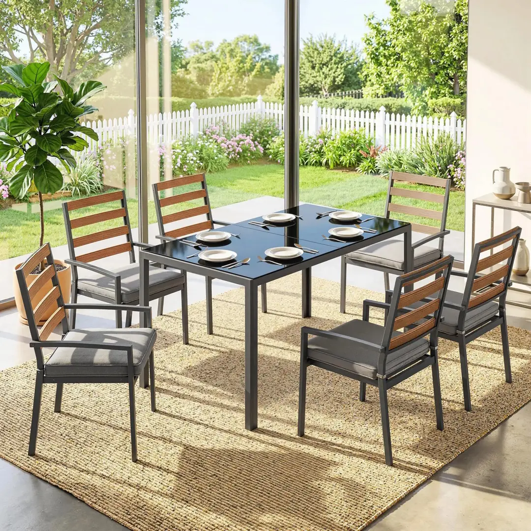 Комплект садовой мебели Outsunny 84K-083V01BK (Black/Grey)