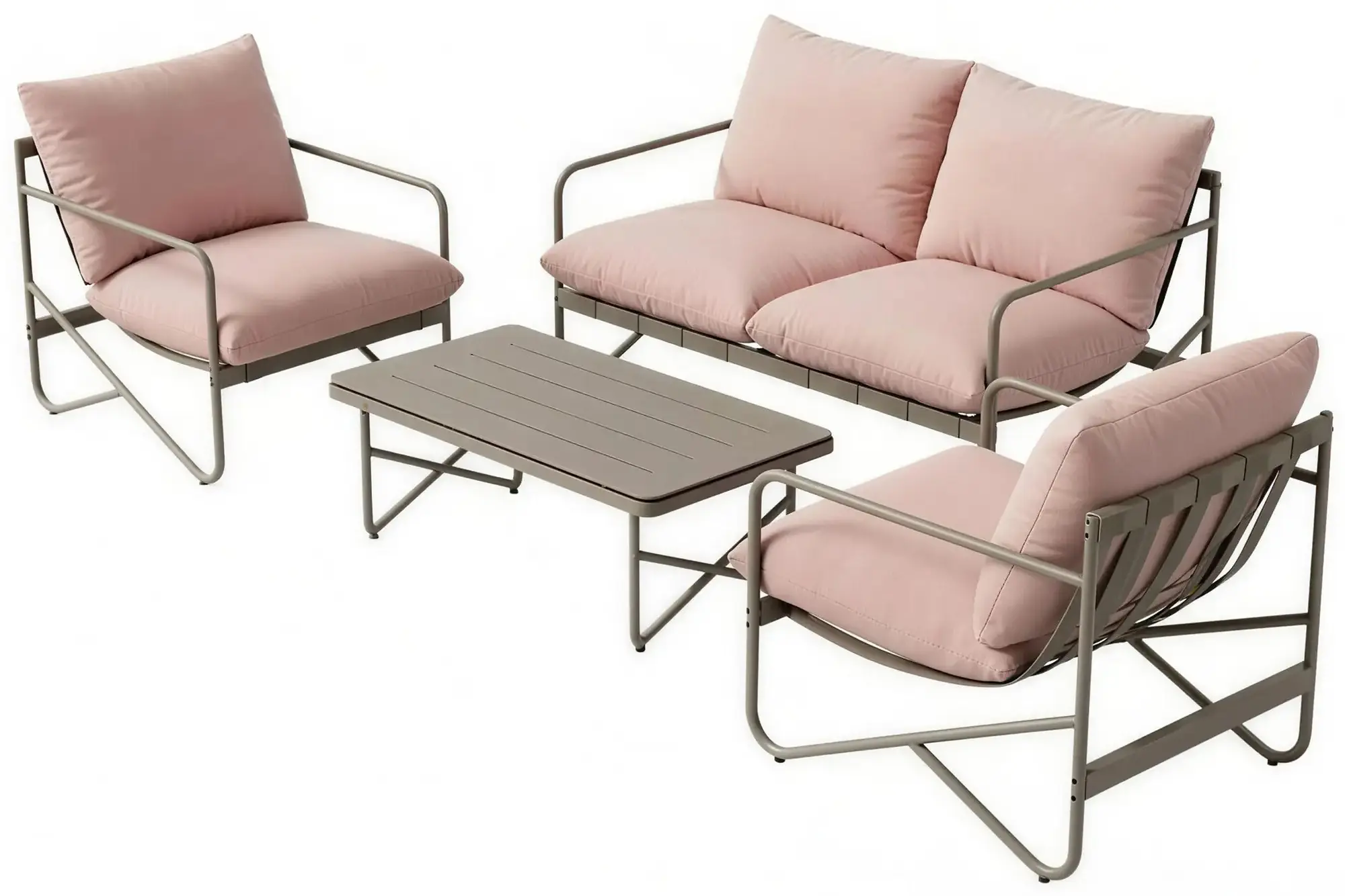 Set mobilier de gradina Outsunny 84K-088V00PK (Pink/Grey) - 3