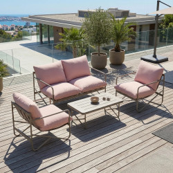 Set mobilier de gradina Outsunny 84K-088V00PK (Pink/Grey)