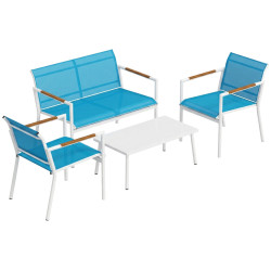 Set mobilier de gradina Outsunny 84K-127V00BU (Blue/White) Thumb