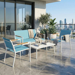 Set mobilier de gradina Outsunny 84K-127V00BU (Blue/White) Thumb