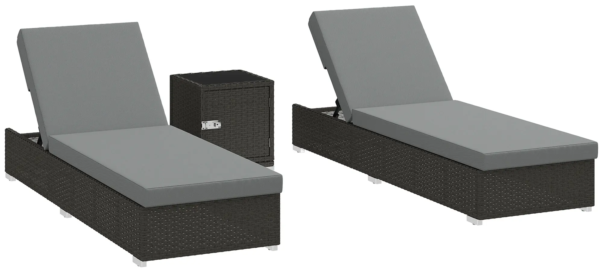 Комплект садовой мебели Outsunny 862-094V02CG (Dark Grey)