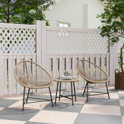 Set mobilier de gradina Outsunny 863-176V00ND (Natural/Black)