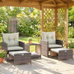 Set mobilier de gradina Outsunny 867-309V01CW (Brown/Cream White) Thumb