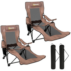 Комплект шезлонгов для кемпинга Outsunny A20-615V00DR (Brown) Thumb