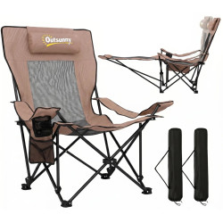 Комплект шезлонгов для кемпинга Outsunny A20-615V00DR (Brown) Thumb