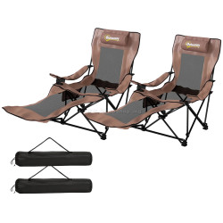 Комплект шезлонгов для кемпинга Outsunny A20-615V00DR (Brown)