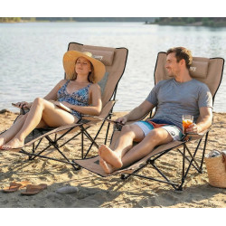 Комплект шезлонгов для кемпинга Outsunny A20-615V00DR (Brown) Thumb