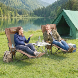 Комплект шезлонгов для кемпинга Outsunny A20-615V00DR (Brown) Thumb