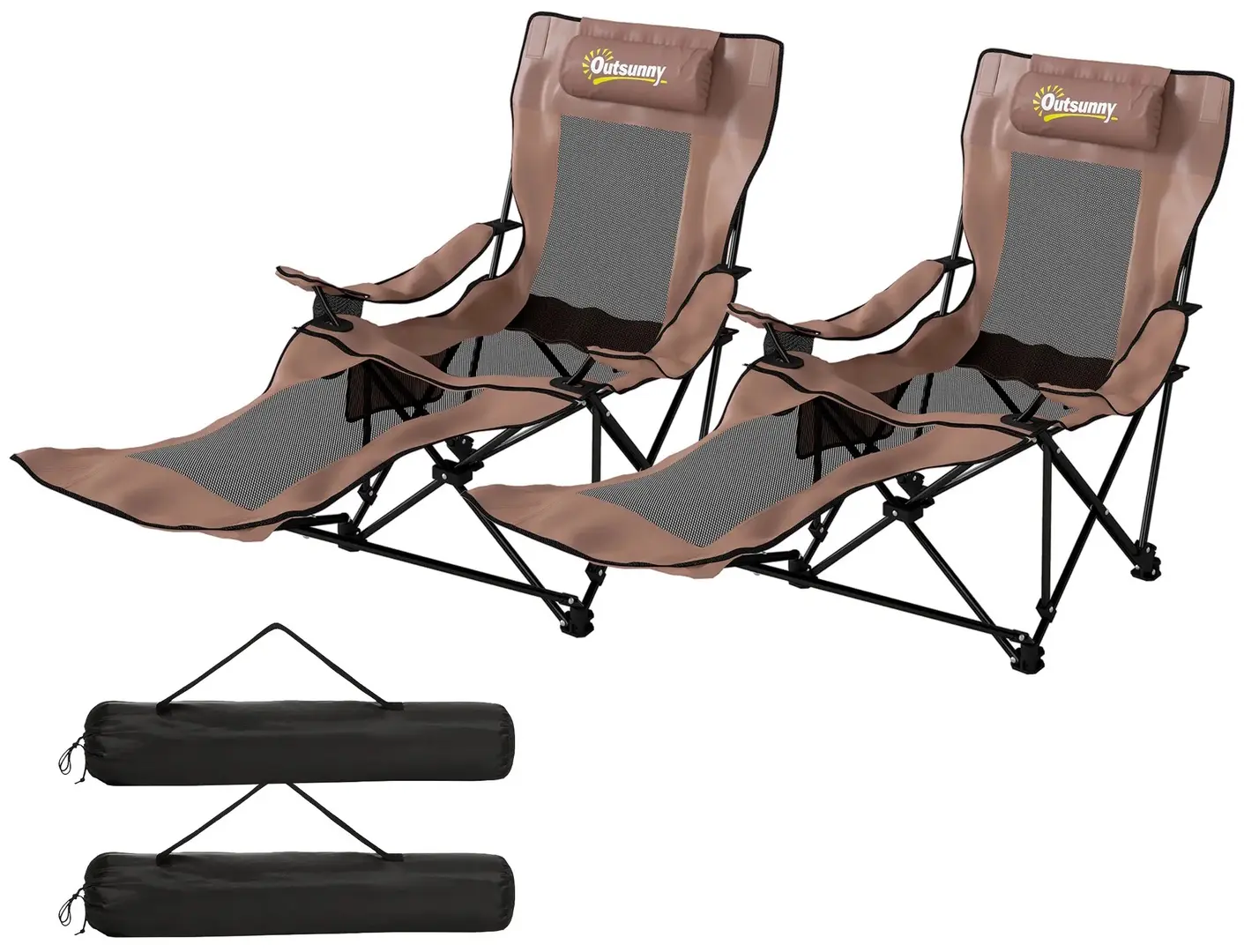 Комплект шезлонгов для кемпинга Outsunny A20-615V00DR (Brown)