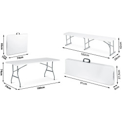 Set mobilier de gradina Plonos 440300 (White) Thumb