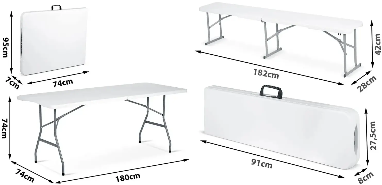 Set mobilier de gradina Plonos 440300 (White) - 13