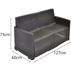 Set mobilier de gradina ProGarden 1032149 (Anthracite/Grey) Thumb