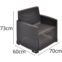 Set mobilier de gradina ProGarden 1032149 (Anthracite/Grey) Thumb
