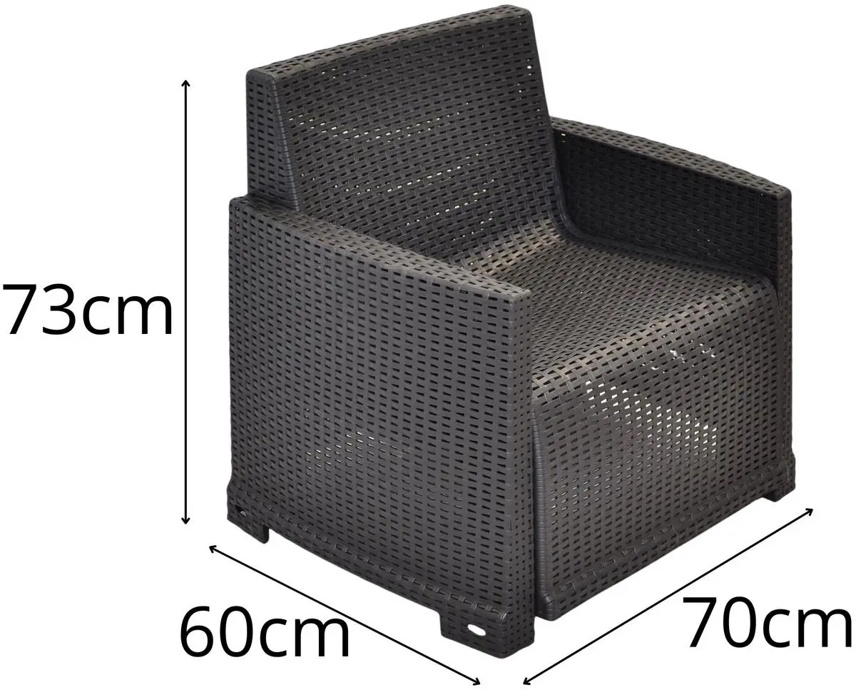 Set mobilier de gradina ProGarden 1032149 (Anthracite/Grey) - 6
