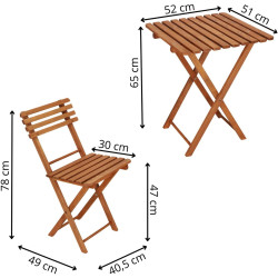 Set mobilier de gradina Springos BS001LB (Natural) Thumb