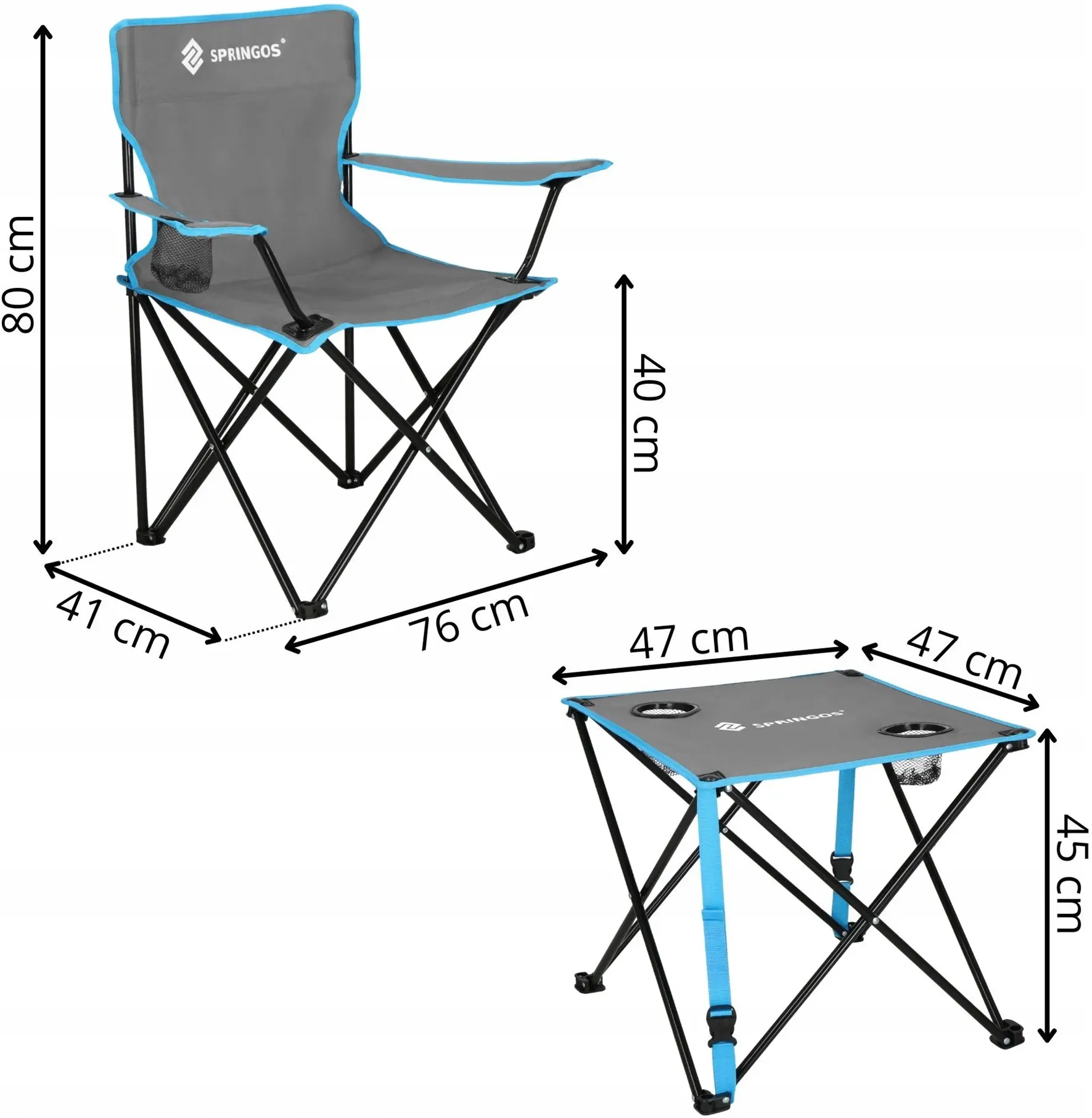 Set mobilier de gradina Springos CS0165 (Grey) - 7
