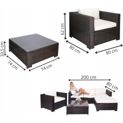 Set mobilier de gradina Springos GF0062A (Brown/Cream) Thumb