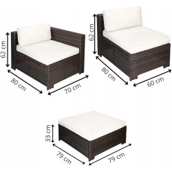Set mobilier de gradina Springos GF0062A (Brown/Cream) Thumb
