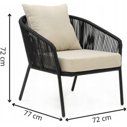 Set mobilier de gradina Springos GF0116 (Black/Beige) Thumb