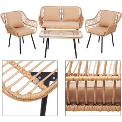 Set mobilier de gradina Springos Japandi GF0069 (Beige) Thumb